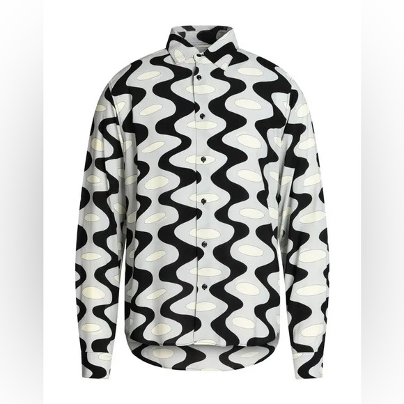 Sandro Other - Sandro Wavy Geo Print Button Down Shirt